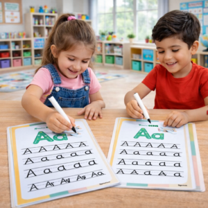 ABC traçando as letras