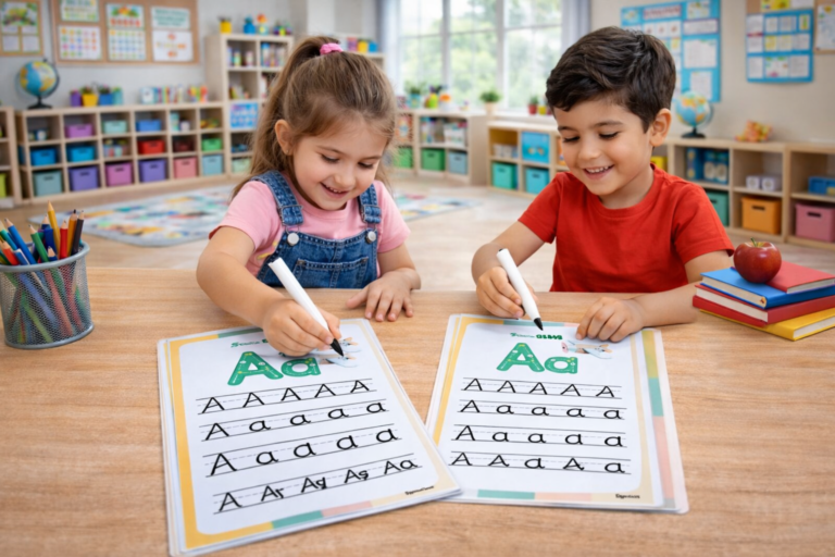 ABC traçando as letras