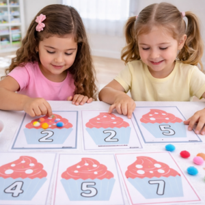 Contando com cup Cake