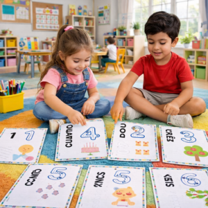 Folha de atividades numerais lúdicos (traçado)