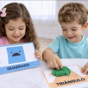 Bases de massinha de formas geométricas