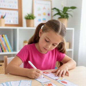 Fichas tracejados de letras