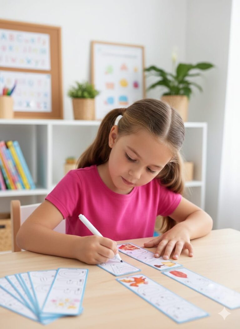 Fichas tracejados de letras