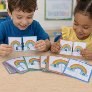 Pareamento de arco-íris com letras maiúsculas e minúsculas