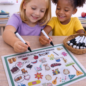 Circule os instrumentos musicais