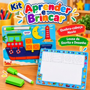 Kit Aprender e Brincar - NAVIO 🚢✏️