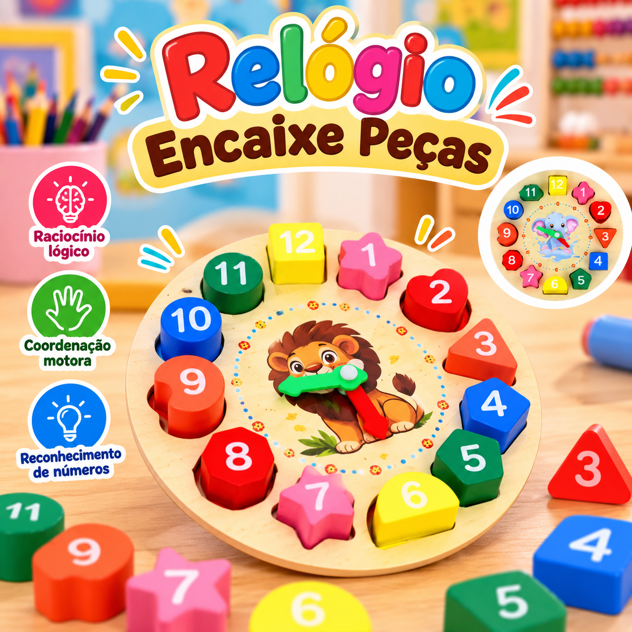 Relógio Encaixe Peças 🕐🧩