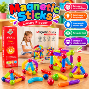 Magnetic Sticks – Jogo de Construção Magnético