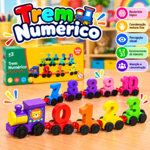 Trem Numérico – 11 Peças 🚂🔢