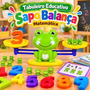 🐸⚖️ Tabuleiro Educativo Sapo Balança – Matemática