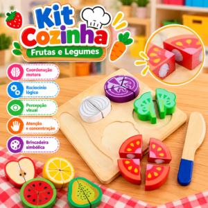 Kit Cozinha – Frutas e Legumes 🍎🍉🍐